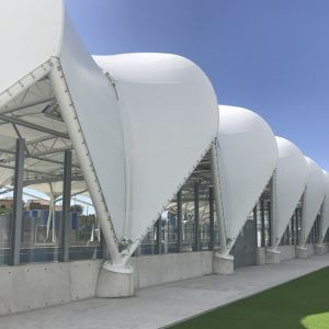 Exterior tensioned canvas cover